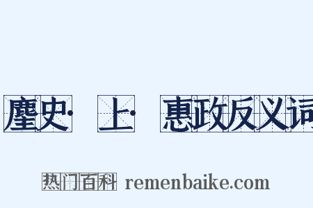 麈史·上·惠政反义词是什么意思的图片